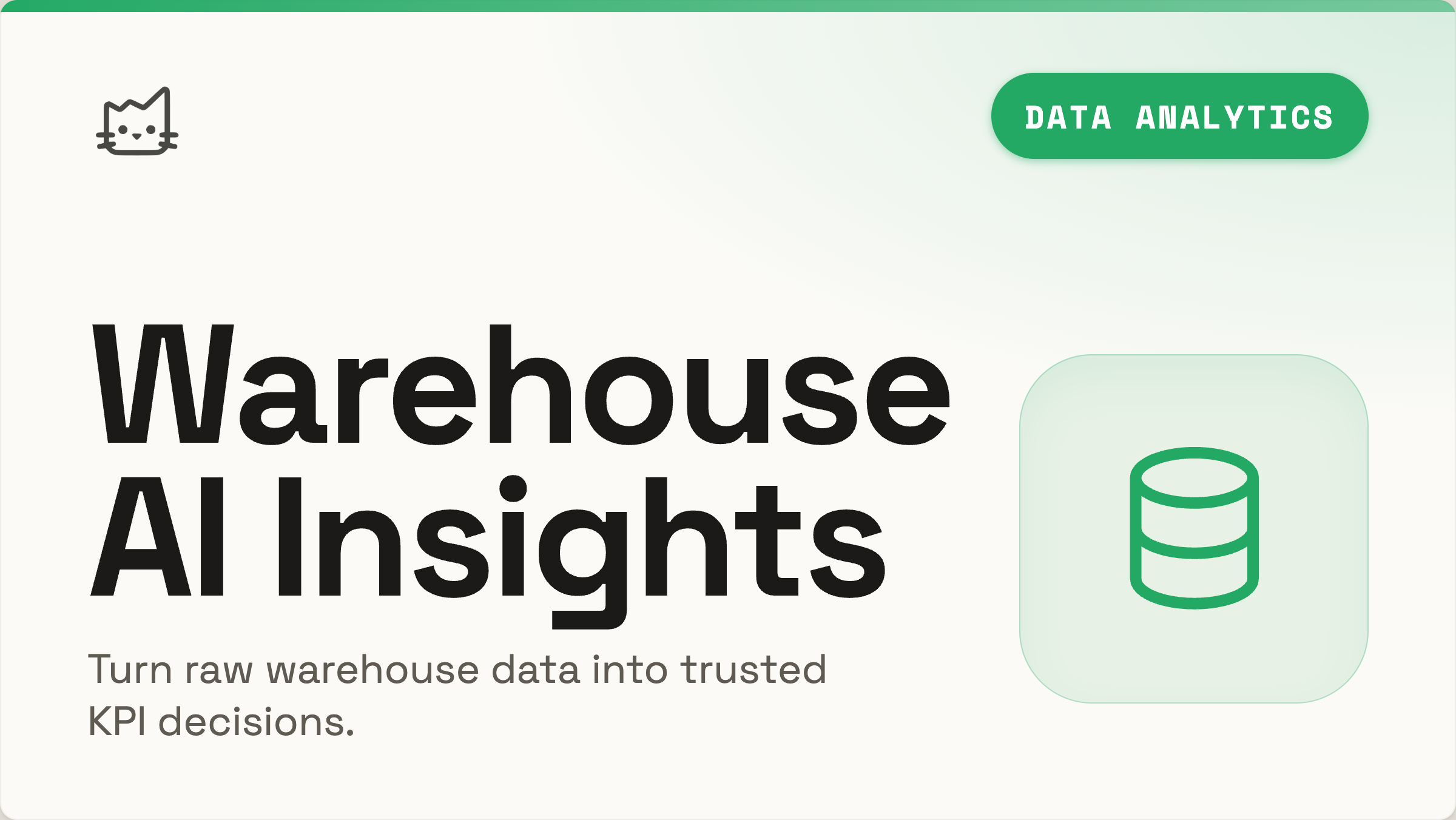 AI insights from data warehouse: playbook for trusted decision intelligence