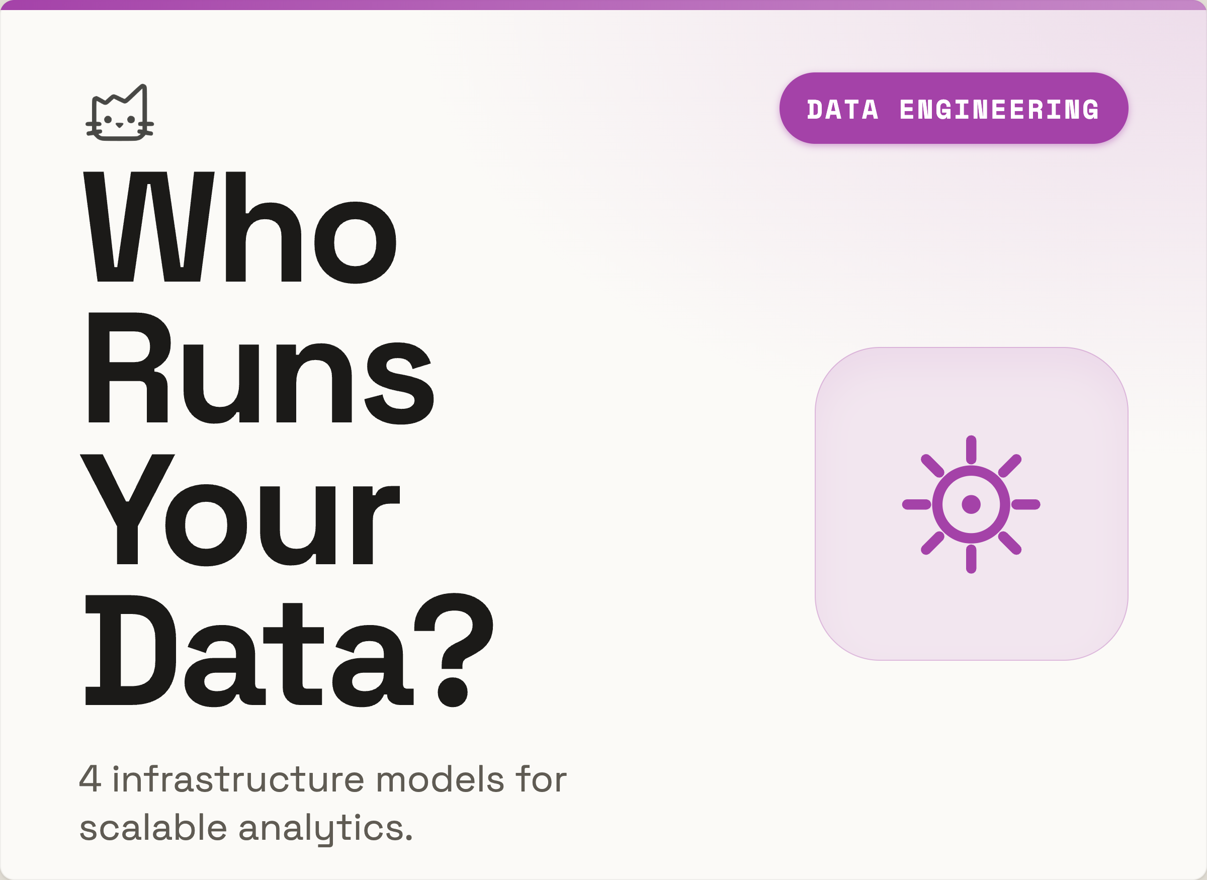 4 Data Infrastructure Models for Scalable Analytics