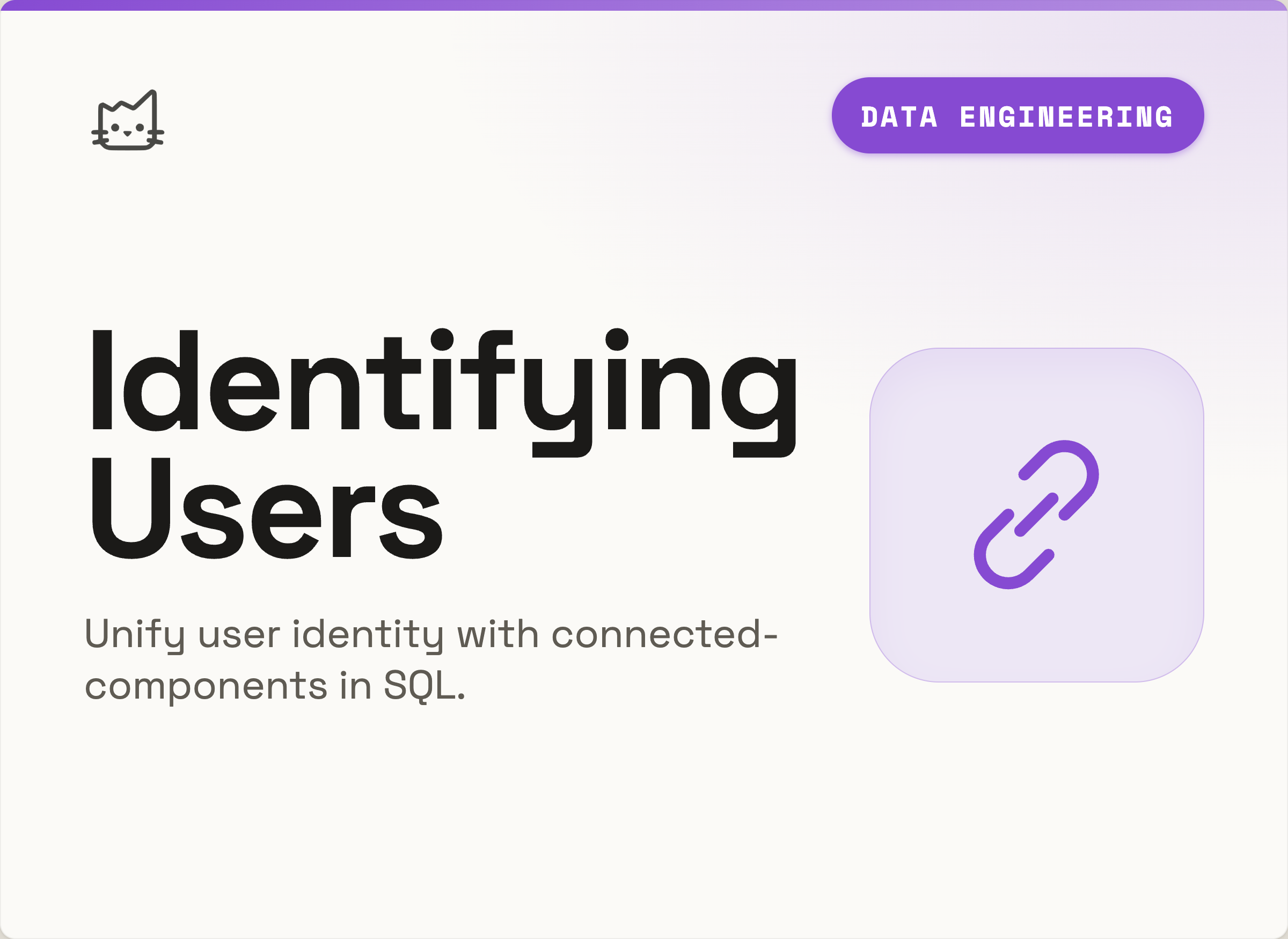 Identifying Users In The Data Warehouse