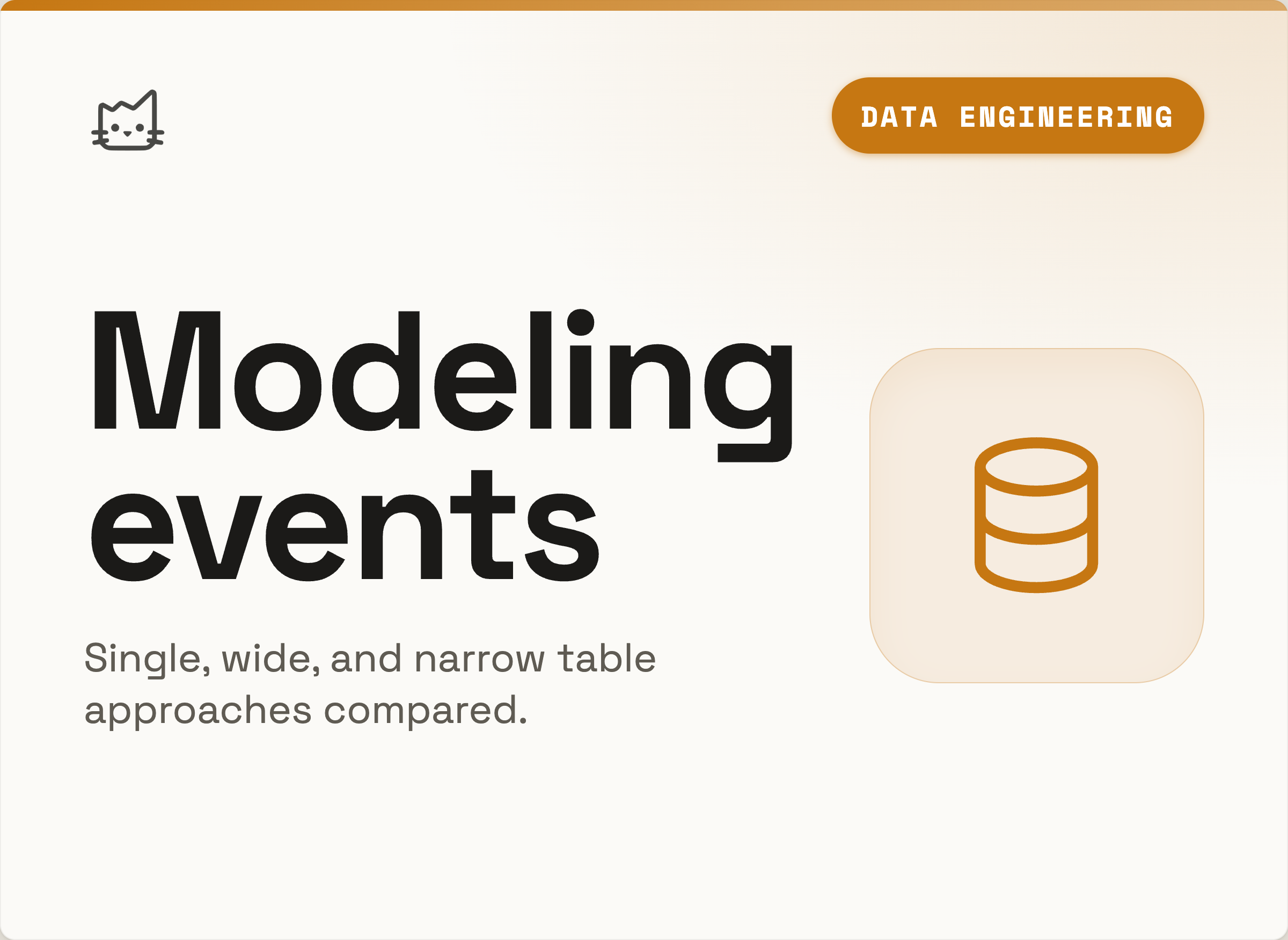 Modeling Events In The Data Warehouse
